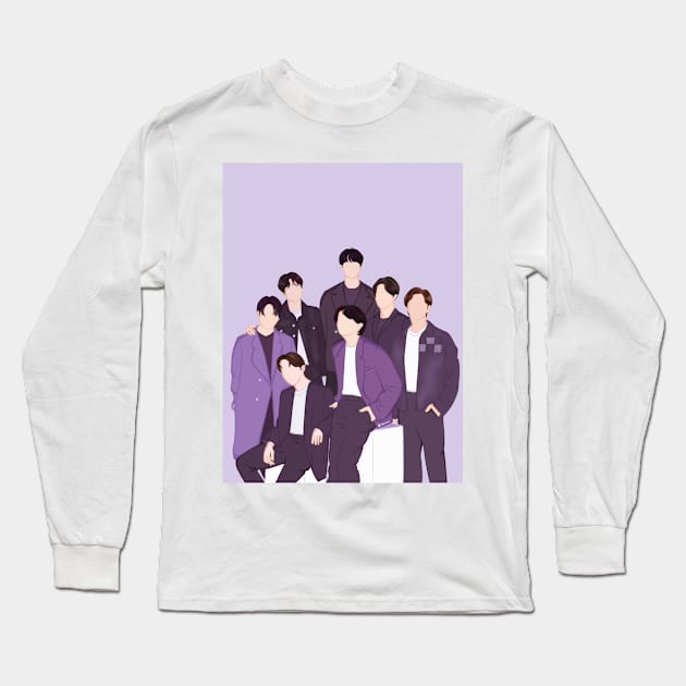 Bangtan Sonyeondan Long Sleeve T-Shirt by kart-box